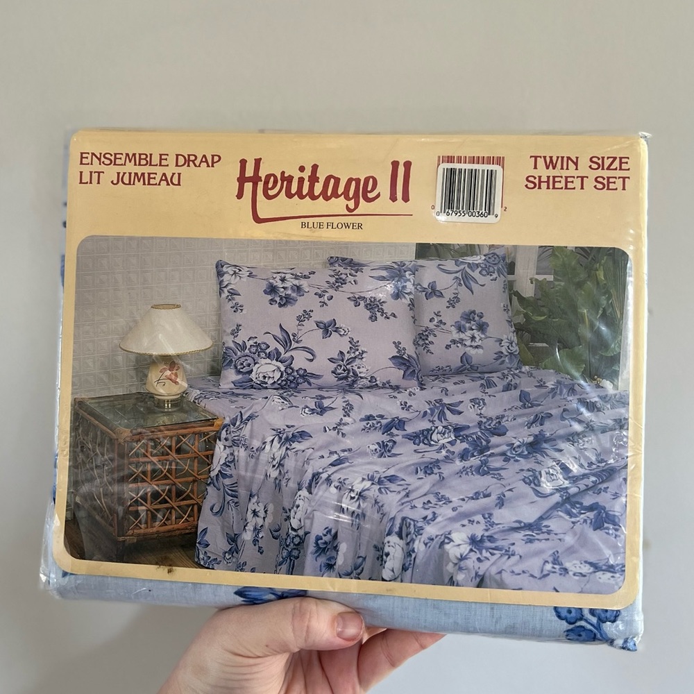 vintage twin bedsheet set brand new in packaging